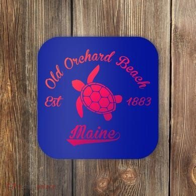 Nautical Old Orchard Beach Maine Sea Turtle Gift Coaster
