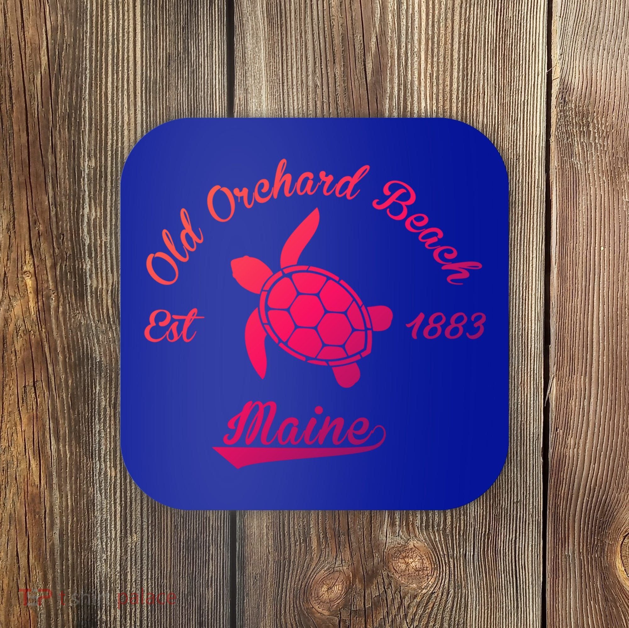 Nautical Old Orchard Beach Maine Sea Turtle Gift Coaster