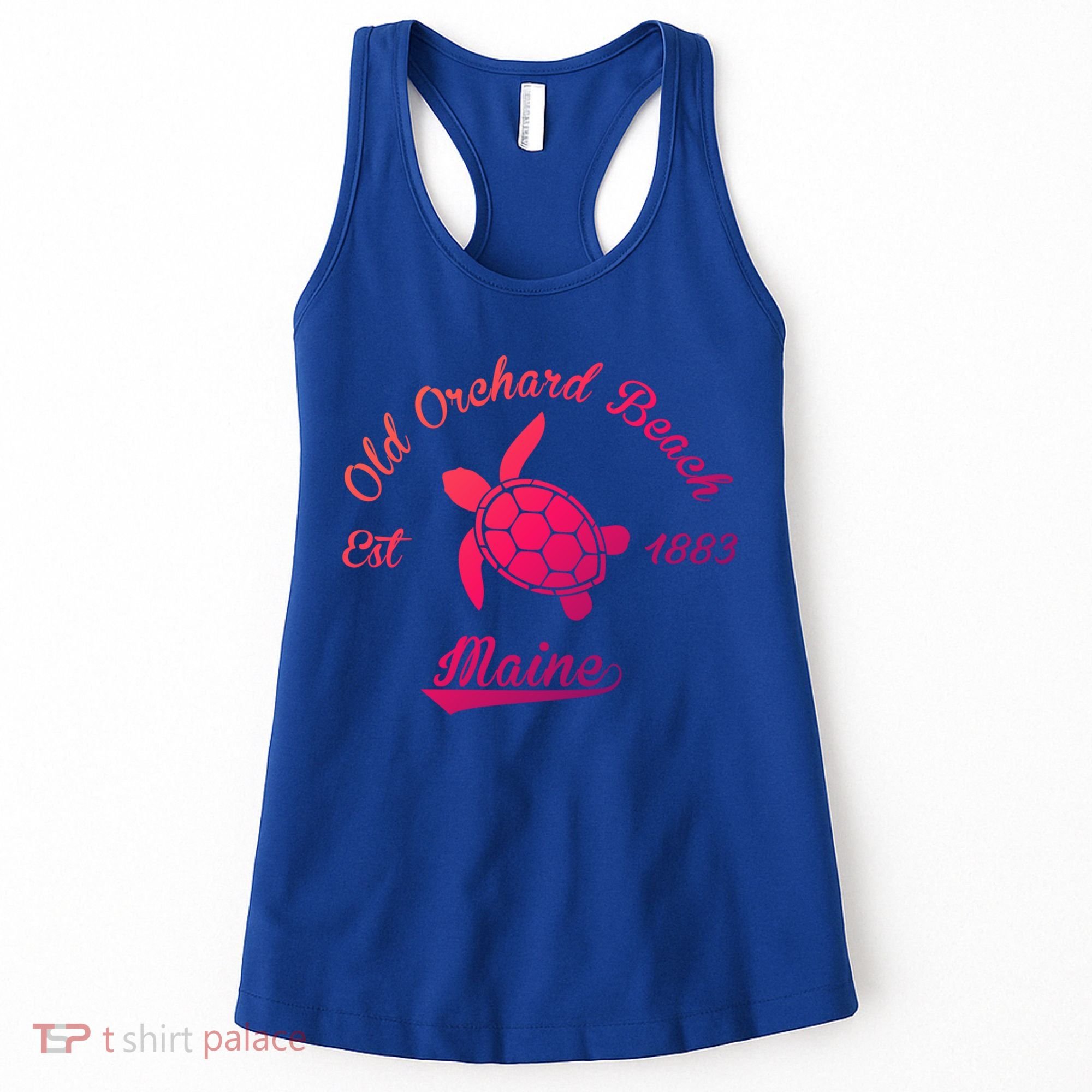 Nautical Old Orchard Beach Maine Sea Turtle Gift Women's Tank Top