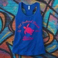 Nautical Old Orchard Beach Maine Sea Turtle Gift Women's Tank Top thumb 3