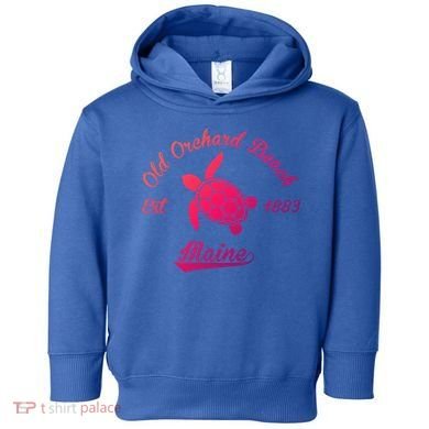 Nautical Old Orchard Beach Maine Sea Turtle Gift Toddler Hoodie