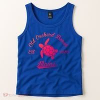 Nautical Old Orchard Beach Maine Sea Turtle Gift Tank Top thumb 2