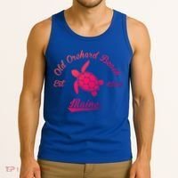 Nautical Old Orchard Beach Maine Sea Turtle Gift Tank Top thumb 3