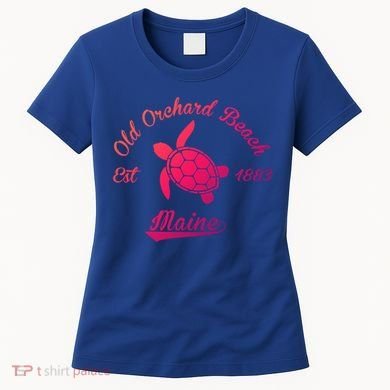 Nautical Old Orchard Beach Maine Sea Turtle Gift Women's T-Shirt