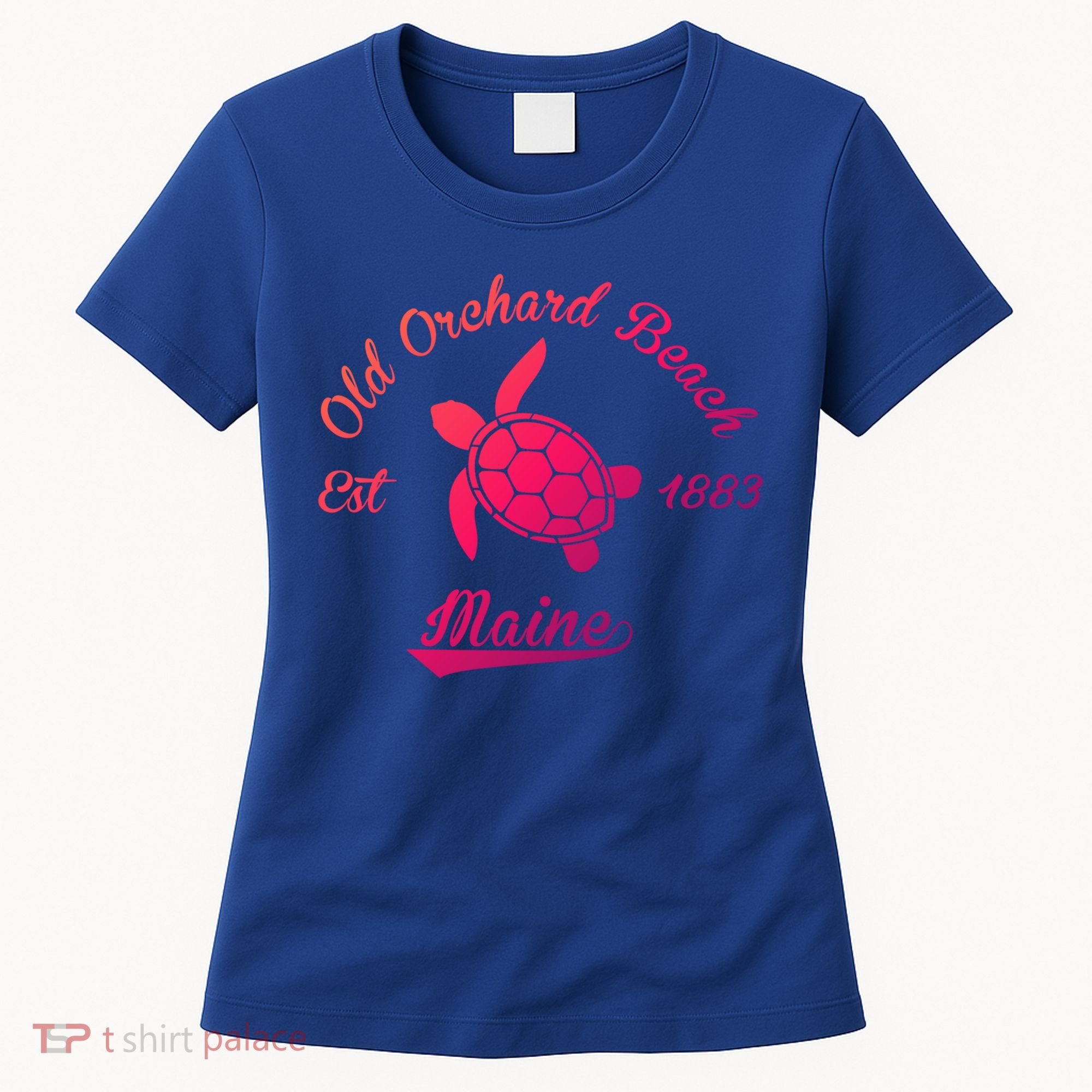 Nautical Old Orchard Beach Maine Sea Turtle Gift Women's T-Shirt