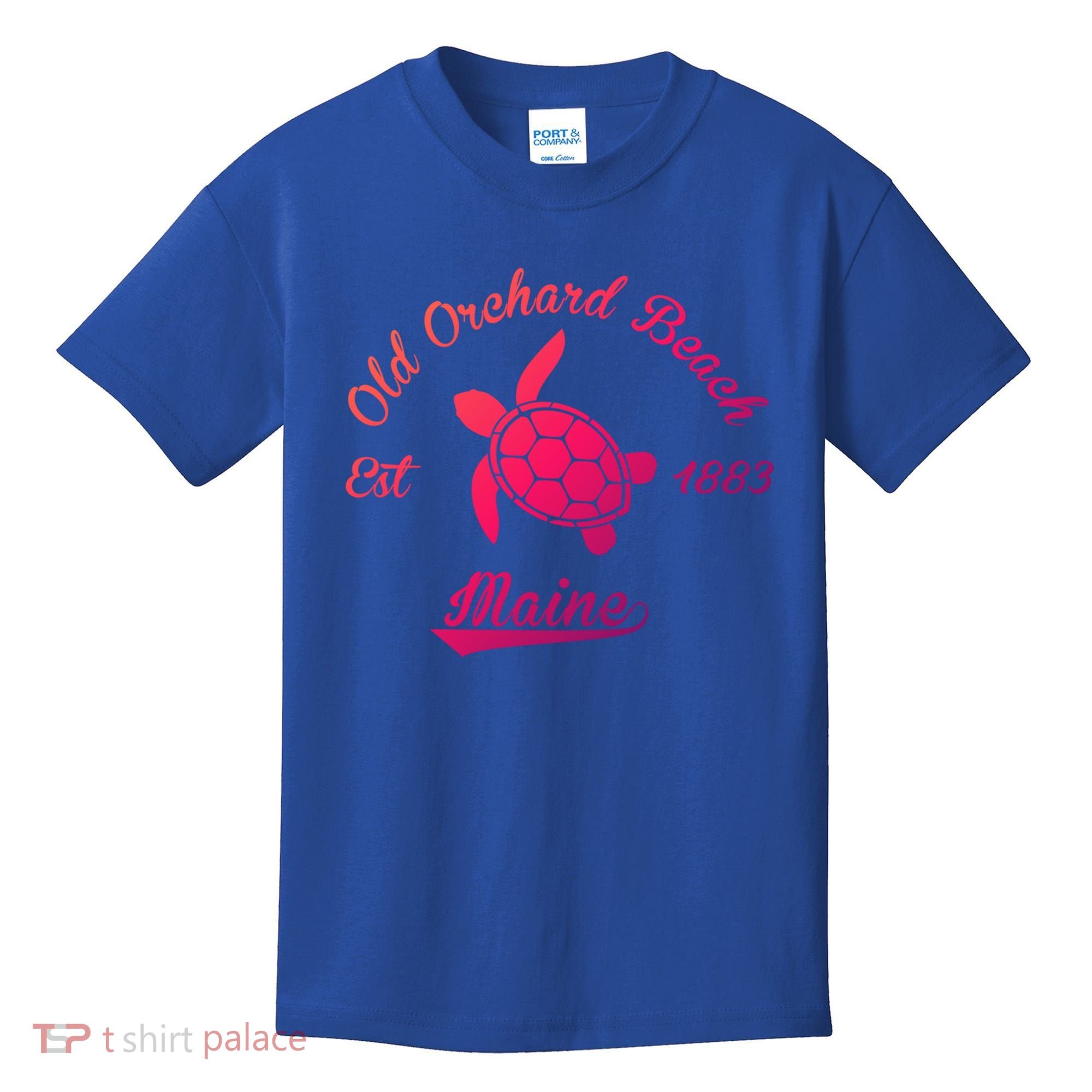 Nautical Old Orchard Beach Maine Sea Turtle Gift Kids T-Shirt