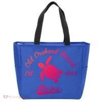 Nautical Old Orchard Beach Maine Sea Turtle Gift Tote Bag thumb 0