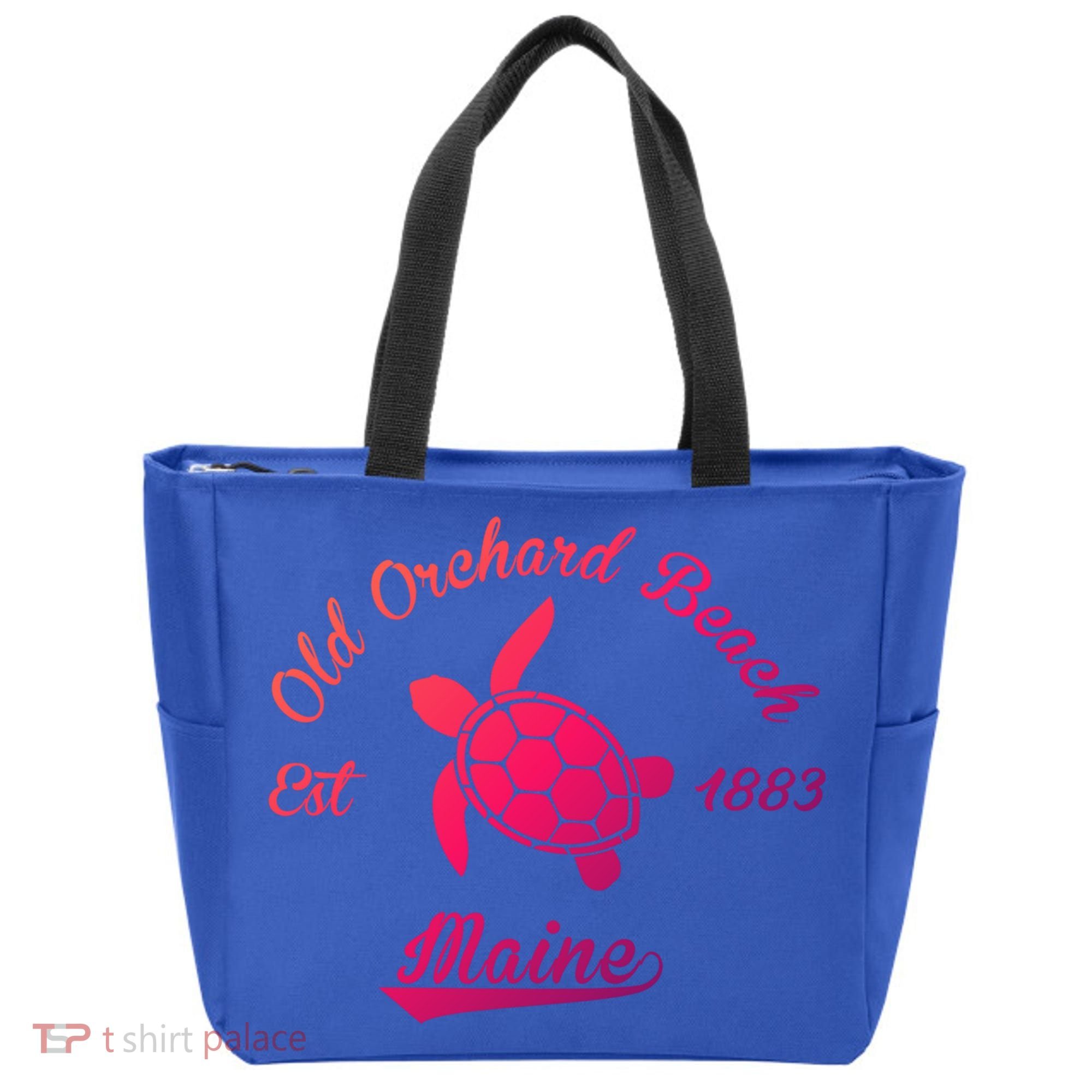 Nautical Old Orchard Beach Maine Sea Turtle Gift Tote Bag