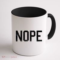NOPE Funny Meme Coffee Mug thumb 1
