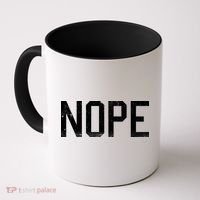 NOPE Funny Meme Coffee Mug thumb 0