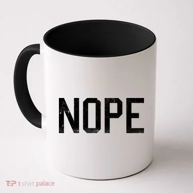 NOPE Funny Meme Coffee Mug