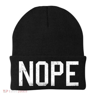 NOPE Funny Meme Beanie