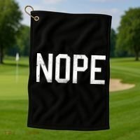 NOPE Funny Meme Golf Towel thumb 1
