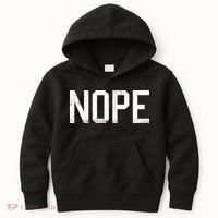 NOPE Funny Meme Kids Hoodie thumb 0