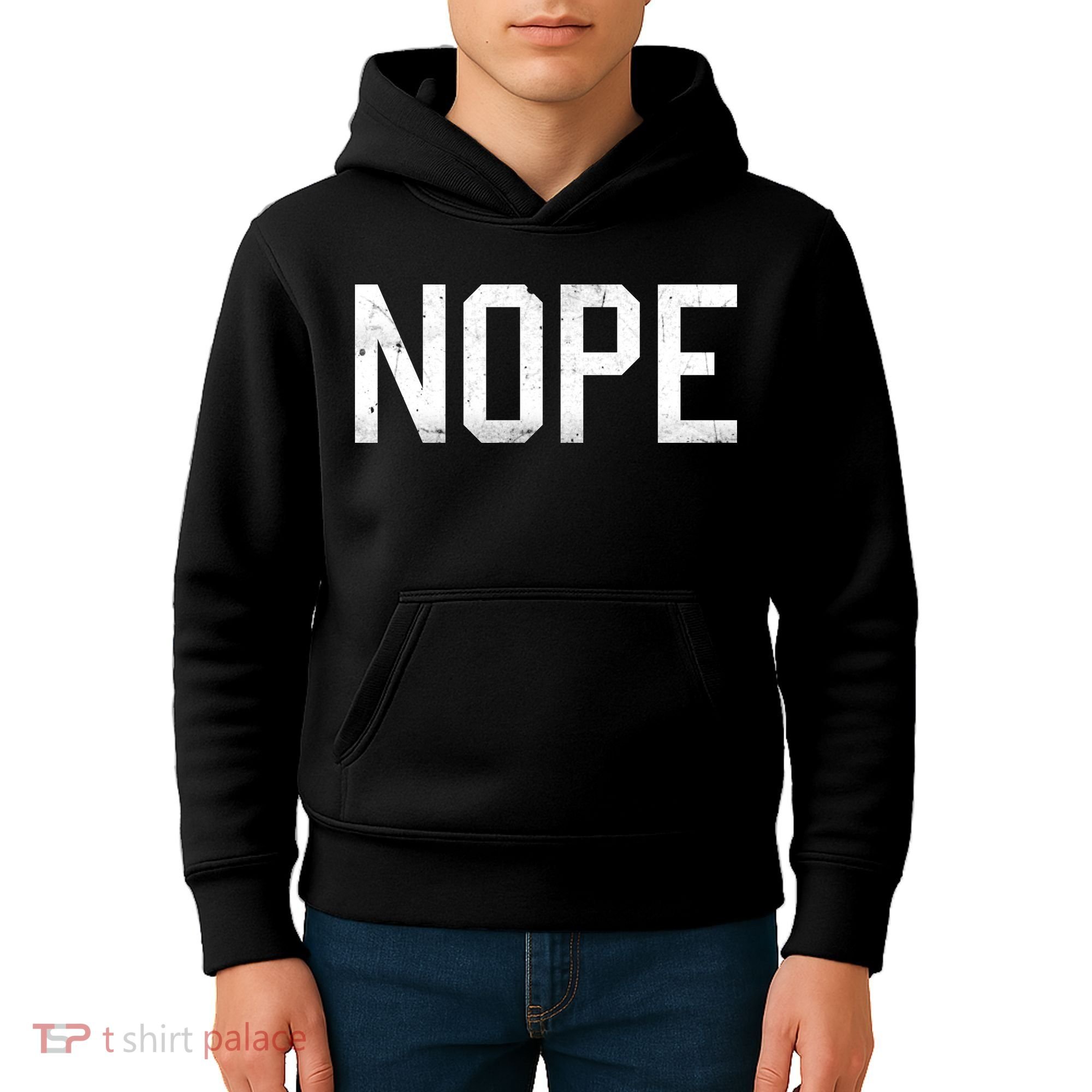 NOPE Funny Meme Kids Hoodie