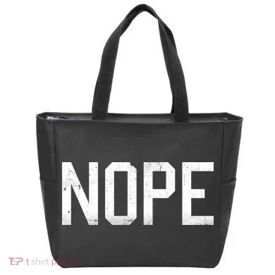 NOPE Funny Meme Tote Bag