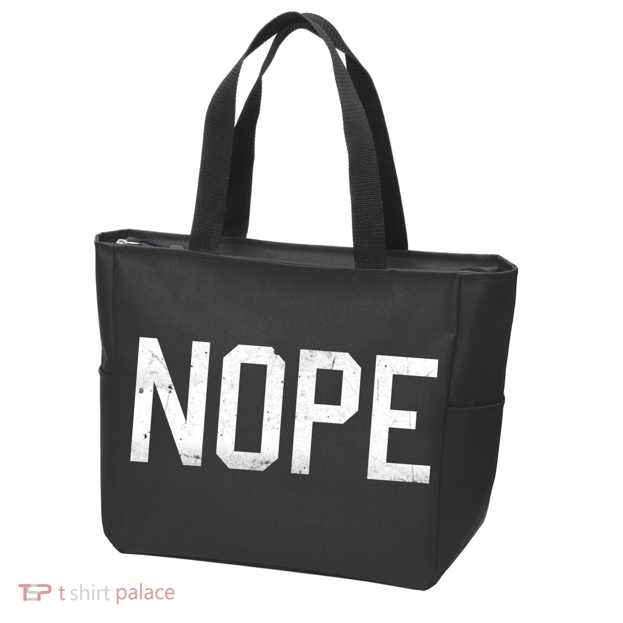 NOPE Funny Meme Tote Bag