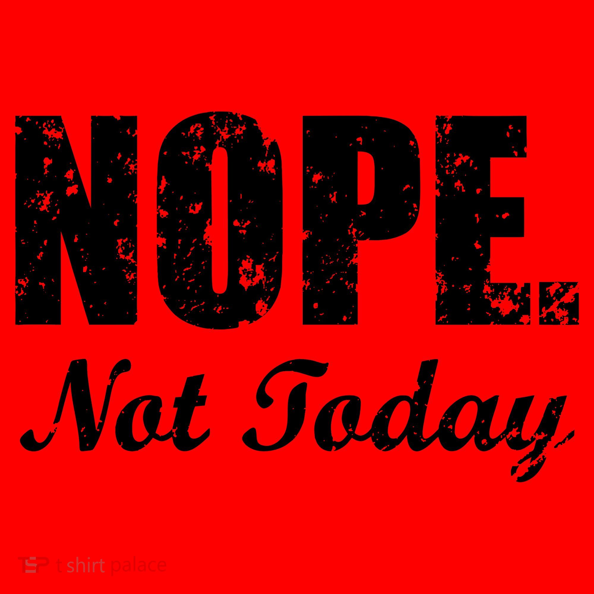 Nope Not Today Santa Hat