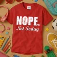 Nope Not Today Kids T-Shirt thumb 3