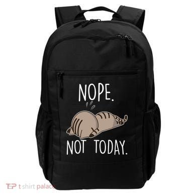 Nope Not Today Funny Lazy Cat Backpack