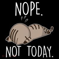 Nope Not Today Funny Lazy Cat Kids T-Shirt thumb 4