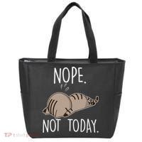 Nope Not Today Funny Lazy Cat Tote Bag thumb 0