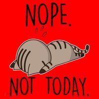 Nope Not Today Funny Lazy Cat Santa Hat thumb 1