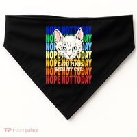 Nope Not Today I Have Plans With My Cat USA-Made Doggie Bandana thumb 0