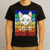 Nope Not Today I Have Plans With My Cat T-Shirt thumb 3