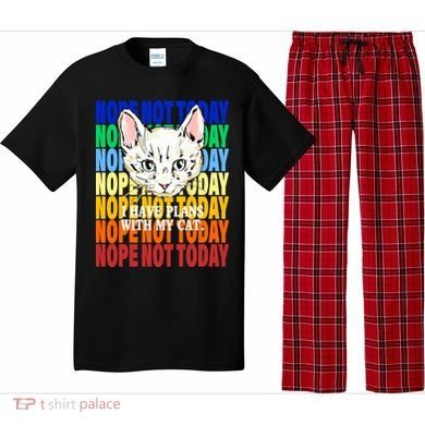 Nope Not Today I Have Plans With My Cat Pajama Set