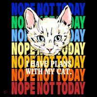 Nope Not Today I Have Plans With My Cat Women's Hoodie thumb 2