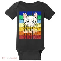 Nope Not Today I Have Plans With My Cat Baby Bodysuit thumb 0