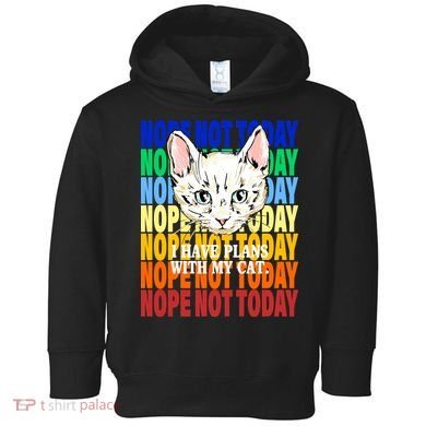 Nope Not Today I Have Plans With My Cat Toddler Hoodie