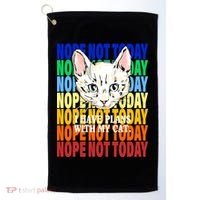 Nope Not Today I Have Plans With My Cat Golf Towel thumb 0