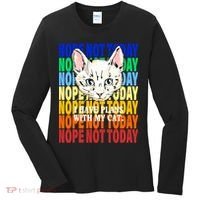 Nope Not Today I Have Plans With My Cat Women's Long Sleeve Shirt thumb 0