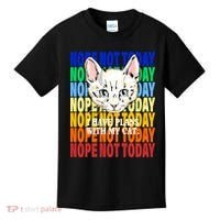 Nope Not Today I Have Plans With My Cat Kids T-Shirt thumb 0