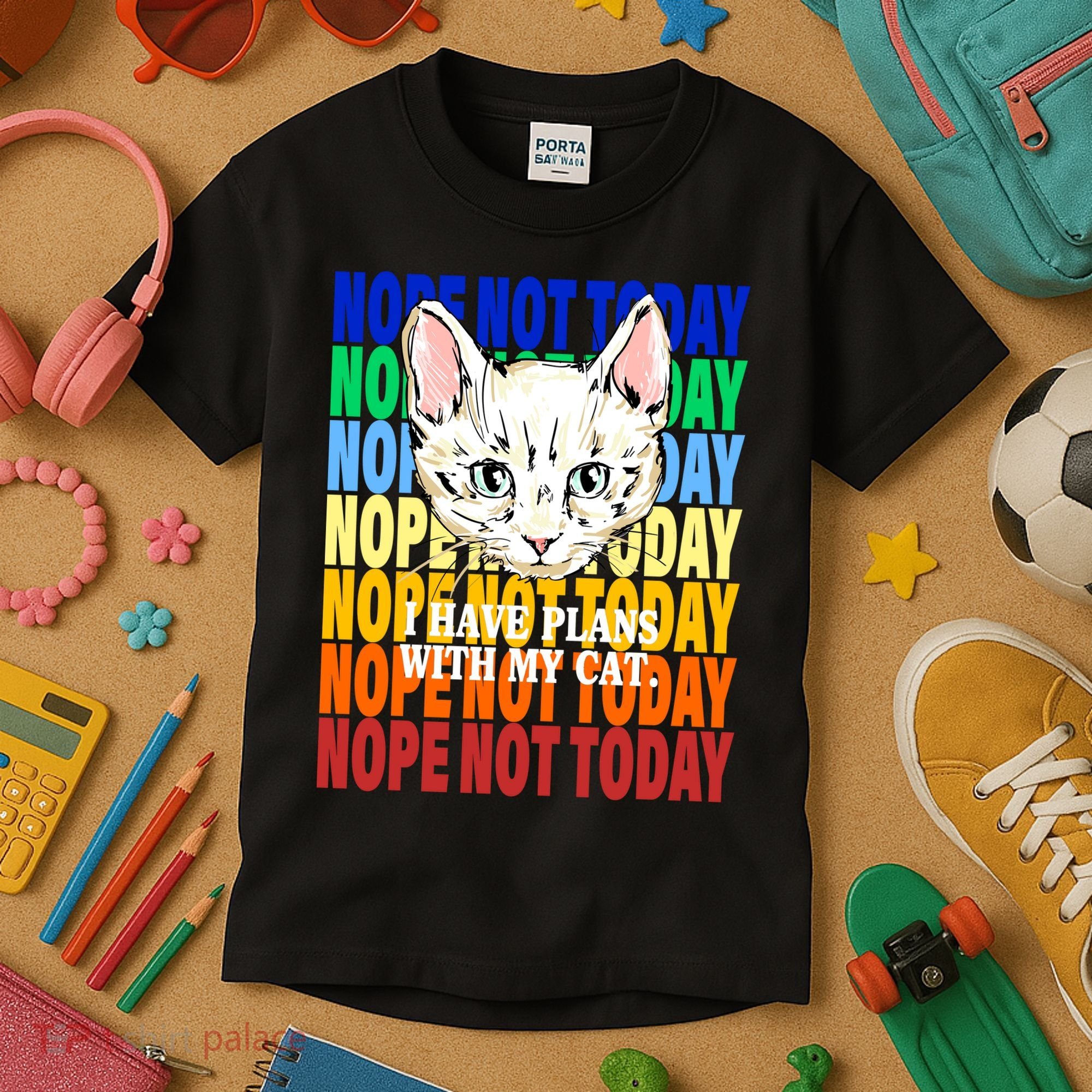 Nope Not Today I Have Plans With My Cat Kids T-Shirt