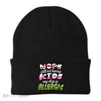 Nope Still Not Having Kids My Dog Is Allergic Beanie thumb 0