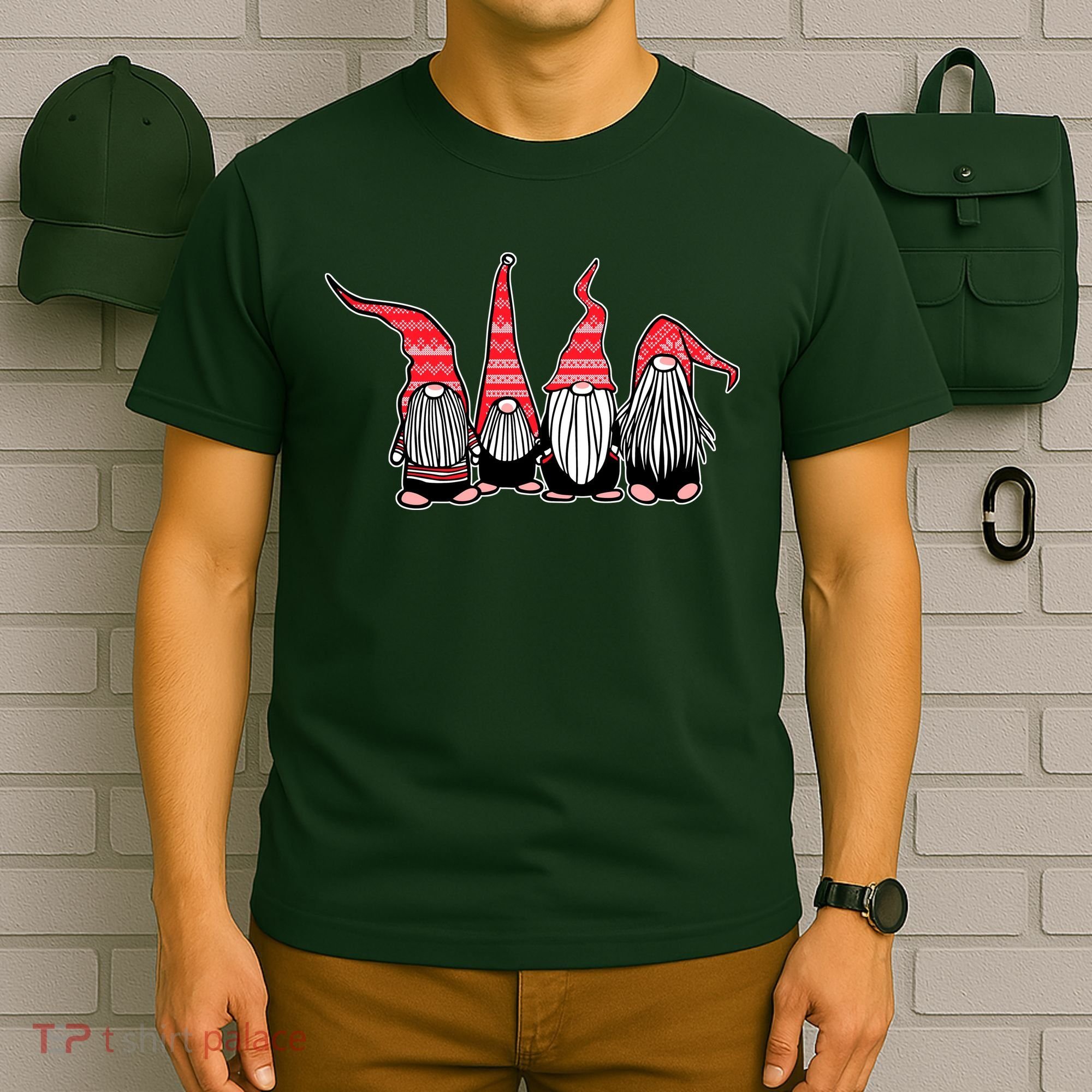 Nordic Gnomes Winter Christmas T-Shirt
