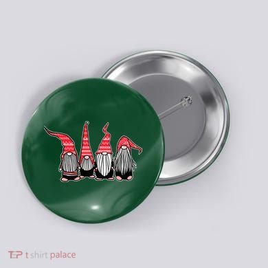 Nordic Gnomes Winter Christmas Button