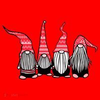 Nordic Gnomes Winter Christmas Santa Hat thumb 1