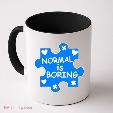 Normal Is Boring Autism Awareness Coffee Mug