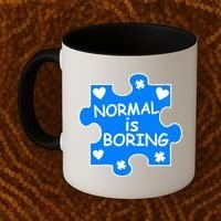 Normal Is Boring Autism Awareness Coffee Mug thumb 2