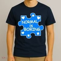 Normal Is Boring Autism Awareness T-Shirt thumb 3