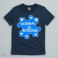 Normal Is Boring Autism Awareness T-Shirt thumb 5
