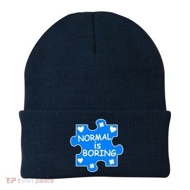 Normal Is Boring Autism Awareness Beanie