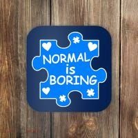 Normal Is Boring Autism Awareness Coaster thumb 0