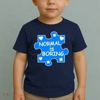 Normal Is Boring Autism Awareness Toddler T-Shirt thumb 2