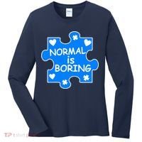 Normal Is Boring Autism Awareness Women's Long Sleeve Shirt thumb 0