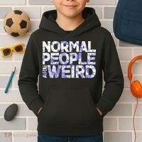 Normal People Are Weird Kids Hoodie thumb 2